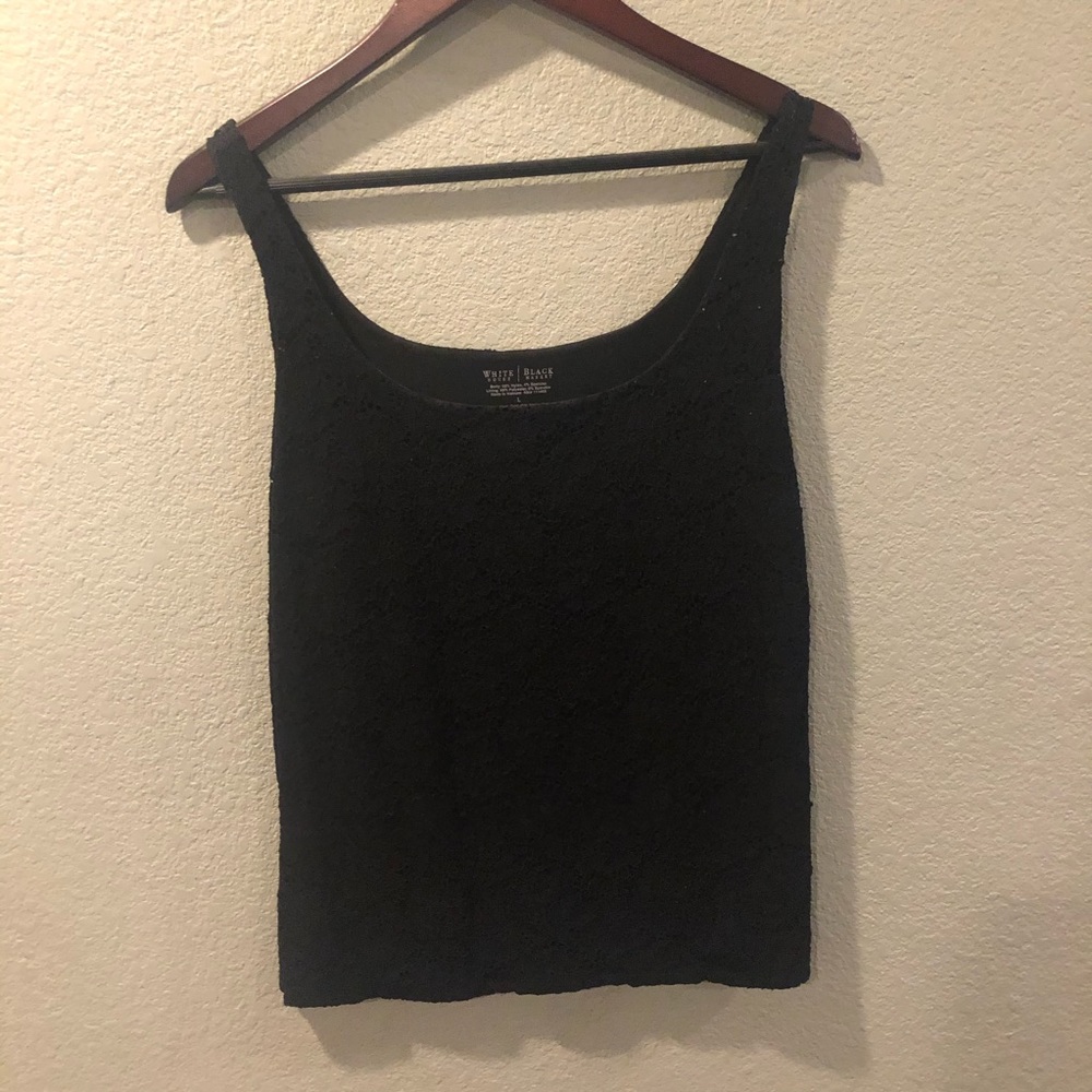 White House black market black lace top